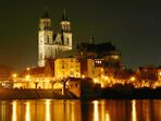 Magdeburg Cathedral at night