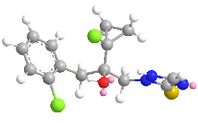 3D animation of prothioconazole molecular structure