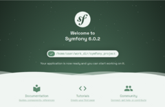 Symfony Welcome Page