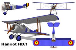 Hanriot HD-1 3 vues.jpg