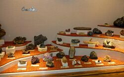 Oxide mineral exhibit, Museum of Geology, South Dakota.jpg