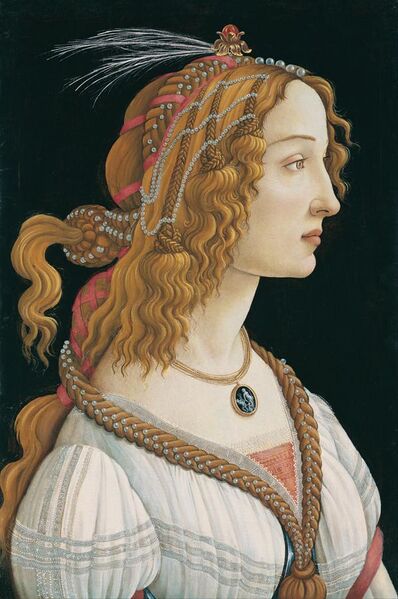 File:Sandro Botticelli - Idealized Portrait of a Lady (Portrait of Simonetta Vespucci as Nymph) - Google Art Project.jpg