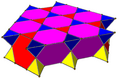 Tetrahedral-truncated tetrahedral honeycomb slab.png