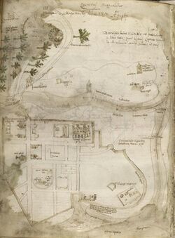 A 14th century sketch of Jerusalem