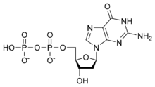 Skeletal formula of deoxyguanosine diphosphate