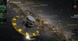 The Gaia satellite in Gaia Sky