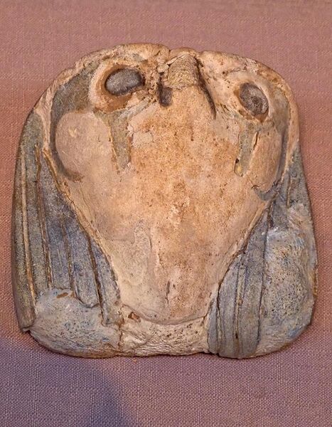 File:Head of a Falcon (Horus) from Memphis, Egypt produced after 1196 BCE Penn Museum.jpg