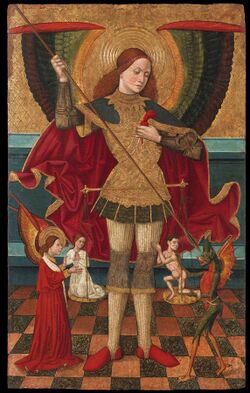 Juan de la Abadía, 'The Elder' - Saint Michael Weighing Souls - Google Art Project.jpg