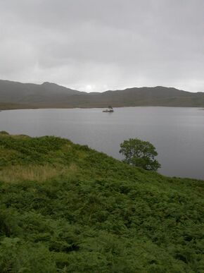 Loch Tearnait and Crannog from Leacraithnaich