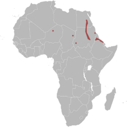Map-Africa snakes Naja-nubiae.svg
