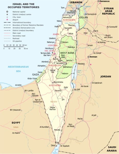 File:Map of Israel, neighbours and occupied territories.svg