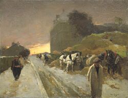 Willem de Zwart - Straat in Montmartre, Parijs, bij winter.jpg