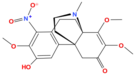 Chemical structure of 1-nitroaknadinine