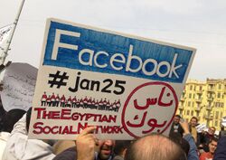 2011 Egyptian protests Facebook & jan25 card.jpg