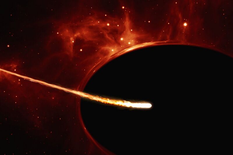 File:Close-up of star near a supermassive black hole (artist’s impression).jpg