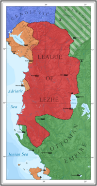 League of Lezhë, 1448-1468.png