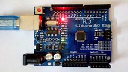 Power LED and Integrated LED on Arduino Compatible Board