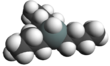 Spacefill model of tributyltin