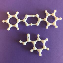 3D printed model of Benzoic Acid