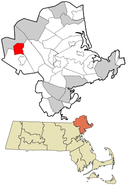 Location in Essex County, Massachusetts.