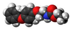 Space-filling model of the fenoxycarb molecule