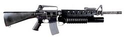 M16A2 Rifle with M203 Grenade Launcher (7414627064).jpg