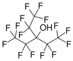 Perfluorotriethylcarbinol.svg