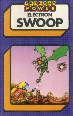 Swoop cassette front cover (Acorn Electron).png