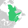Symphyotrichum anticostense native distribution: Canada — New Brunswick and Québec; US — Maine.