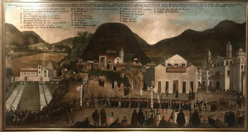 File:Francisco Javier Cortés (atribuido) - Entrada en la ciudad de Quito de las tropas espanolas remitidas por el Virrey del Perú en 1809 - Museo de América 2010-04-01 (cropped)1.jpg