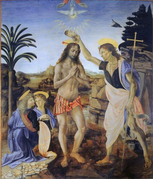 File:Verrocchio, Leonardo da Vinci - Battesimo di Cristo.jpg
