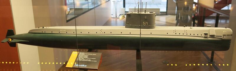 File:Argonaute submarine exhibition - model of the US nuclear submarine Nautilus.jpg
