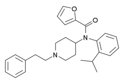 Orthoisopropylfuranylfentanyl structure.png