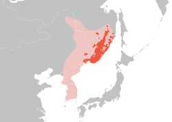 Siberian tiger distribution   Modern-day range   Range in the late 1800s