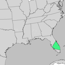 Quercus inopina range map.png