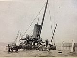 SS Caesarea (Manx Maid) following her foundering at Jersey, 1923.JPG