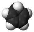Spacefill model of cyclopentadiene