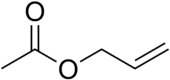 Skeletal formula of allyl acetate