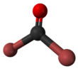 Ball-and-stick model of carbonyl bromide