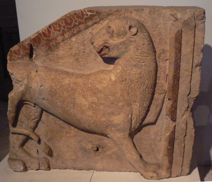 File:NHMB-Zhaba-mogila-Strelcha-relief-of-lion-polychrome-decoration-5-4-centuryBC.jpg