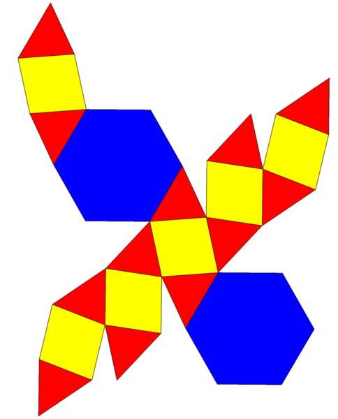 File:Rectified hexagonal prism net.png
