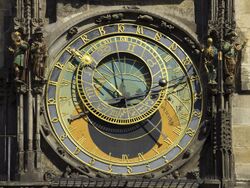 Czech-2013-Prague-Astronomical clock face.jpg