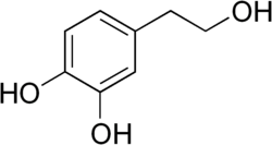 Hydroxytyrosol structure.png