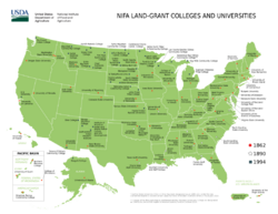 Land Grant Colleges Map.svg