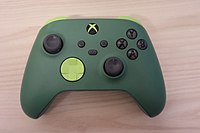 An Xbox Wireless controller in the Remix Special Edition variant.