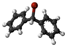 Ball-and-stick model of bromodiphenylmethane