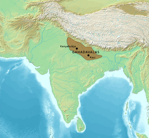 Location of Gāhaḍavālas