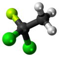 Dichlorofluoroethane molecule