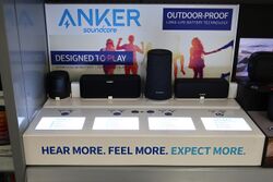 Anker SoundCore interactive speaker display at a Walmart in Gillette, Wyoming.jpg