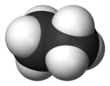 Spacefill model of ethane
